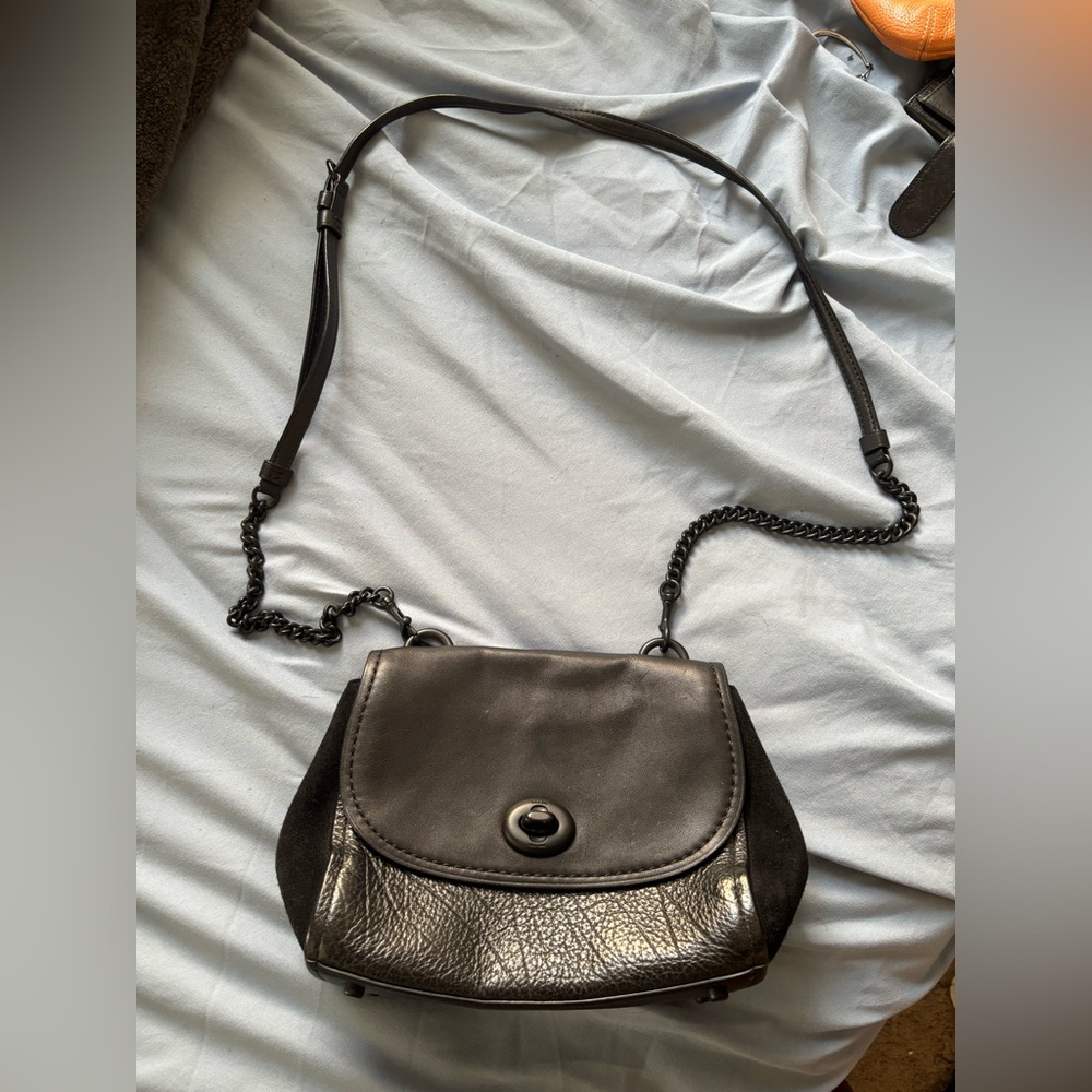 Coach Black Leather Crossbody Bag - Picture 7 of 11